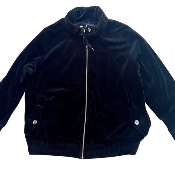 Jones New York Signature's Woman Velour Jacket - Picture 8 of 8